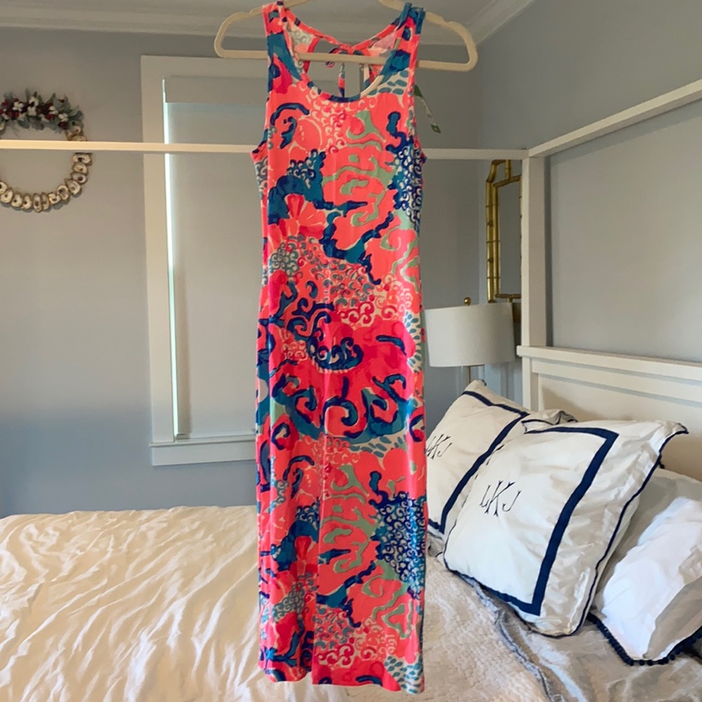 NWT NEW Lilly Pulitzer Jordyn Midi Dress Size XS Ribbed Keyhole back